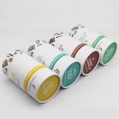 Envases de tubos de té Contenedores redondos de papel de aluminio para productos alimenticios Envases de chocolate y dulces