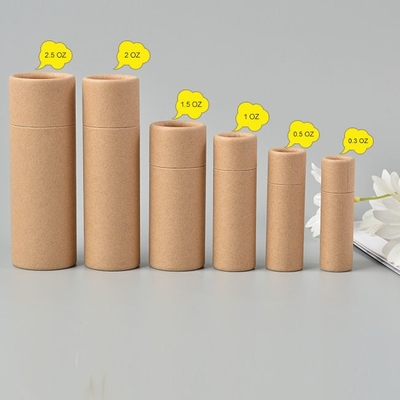 Tubos de cartulina biodegradables de Plasticfree, caja de regalo del tubo de cartulina de 21m m