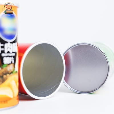 Tubo de papel personalizado Envase de bocadillos de papas fritas en línea de papel de aluminio para acondicionamiento de alimentos