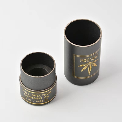 Cilindro de cartón de estampado de oro de tubo de papel de aceite esencial de CBD