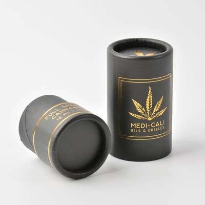 Cilindro de cartón de estampado de oro de tubo de papel de aceite esencial de CBD