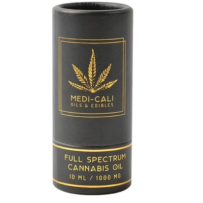 Cilindro de cartón de estampado de oro de tubo de papel de aceite esencial de CBD