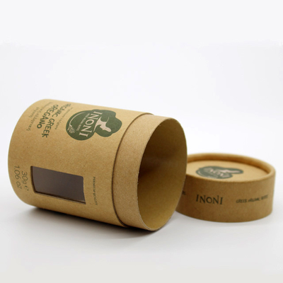 Empaquetado cosmético del papel de Kraft para el tubo redondo de la hierba orgánica del aceite esencial de CBD