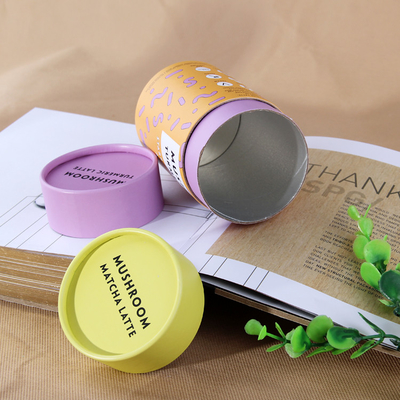 Latas compuestas herméticas del papel de empaquetado del tubo del papel de la comida para el té del polvo de la proteína del café