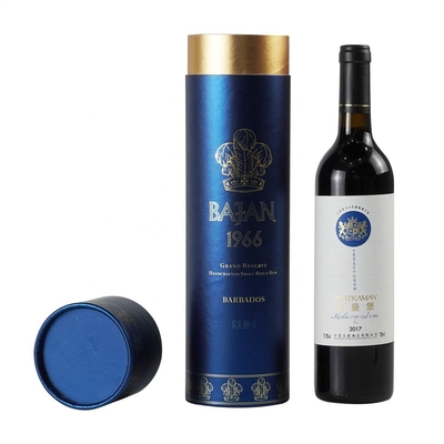 La almohada del terciopelo de la caja de presentación de la botella de vino de la bebida insertó Hotstamping grabado en relieve