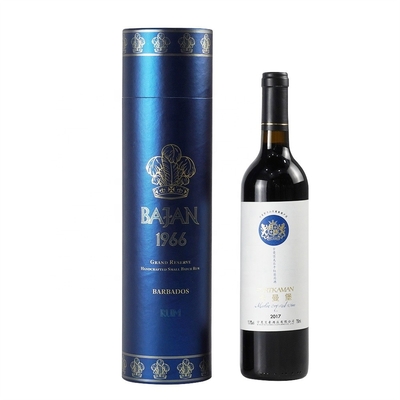 La almohada del terciopelo de la caja de presentación de la botella de vino de la bebida insertó Hotstamping grabado en relieve