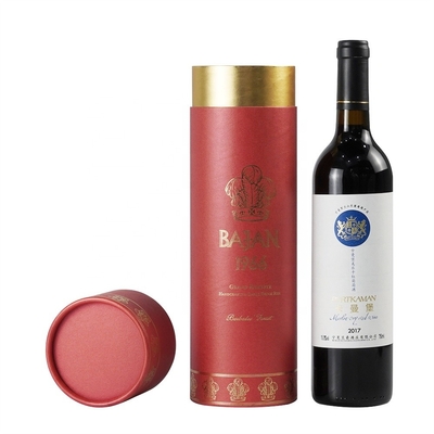 La almohada del terciopelo de la caja de presentación de la botella de vino de la bebida insertó Hotstamping grabado en relieve