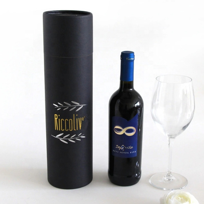 Laminación brillante de las cajas de regalo del vino del cilindro que alinea el papel de aluminio