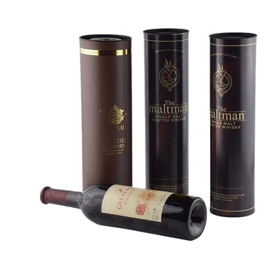 ODM rígido de lujo de Matt Black Cardboard Wine Tube Multiusage disponible