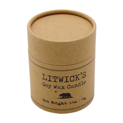 cilindro del papel de la vela 3.5oz que empaqueta a Logo Kraft Paper Tube Boxes de encargo