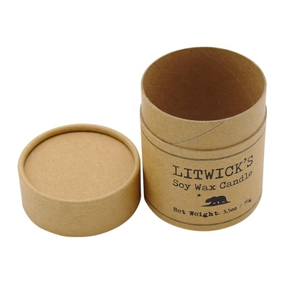 cilindro del papel de la vela 3.5oz que empaqueta a Logo Kraft Paper Tube Boxes de encargo