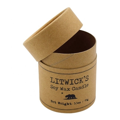 cilindro del papel de la vela 3.5oz que empaqueta a Logo Kraft Paper Tube Boxes de encargo