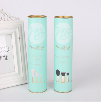 El tubo de papel cosmético del OEM que empaquetaba la almohada grabada en relieve del terciopelo insertó