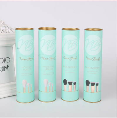 El tubo de papel cosmético del OEM que empaquetaba la almohada grabada en relieve del terciopelo insertó