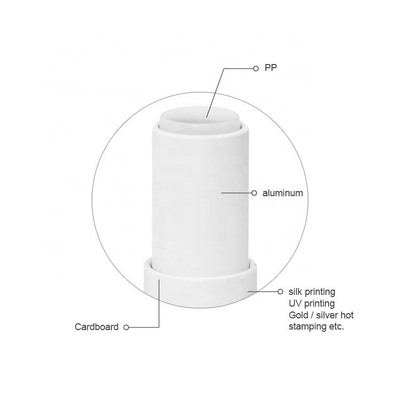 Los tubos de papel biodegradables cilíndricos Hotstamping grabaron en relieve Debossed