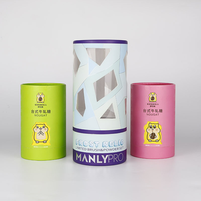 Tubo de papel reciclable que empaqueta con la impresión ULTRAVIOLETA de la capa 4C de la ventana