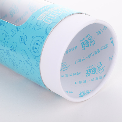 tubo del papel 100ml que empaqueta con la ventana, caja de grabación en relieve de papel de la ventana del PVC