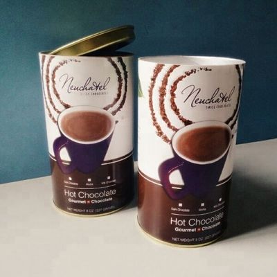 Latas compuestas de papel herméticas, envases del cilindro de la cartulina de 63m m