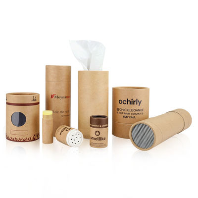 Acabamiento ULTRAVIOLETA de empaquetado de Pen Holder Velvet Inserted Spot del tubo de papel de la cartulina