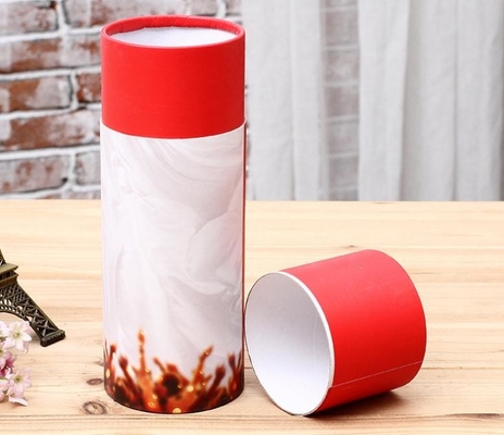 Tubo de papel Pen Holder, cilindros grabados en relieve de la almohada del terciopelo de la cartulina con las tapas