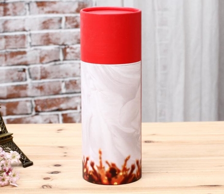 Tubo de papel Pen Holder, cilindros grabados en relieve de la almohada del terciopelo de la cartulina con las tapas